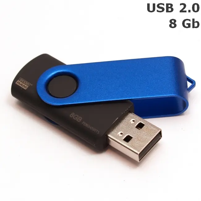 Флешка 'GoodRAM' 'Twister' под логотип 8 Gb USB 2.0 черно-синяя Синий Черный 4931-26