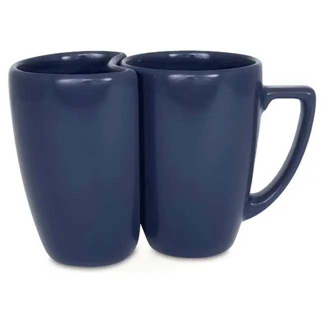Набір з двох чашок Eden Plus керамічний 330 / 250 мл Темно-синий 1802-08