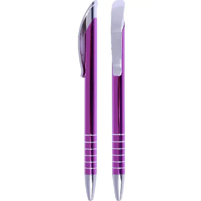 Ручка кулькова металева фіолетовий Фиолетовый Серебристый 5243-01