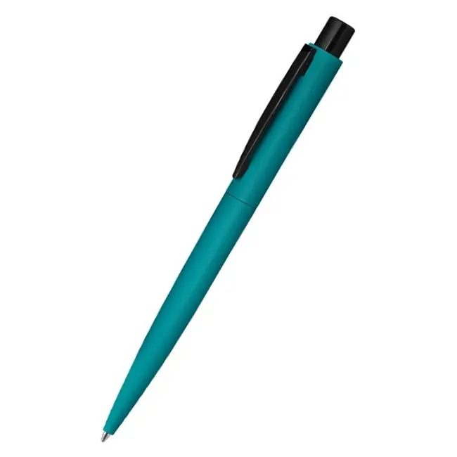 Ручка металлическая soft-touch Голубой Черный 12415-07