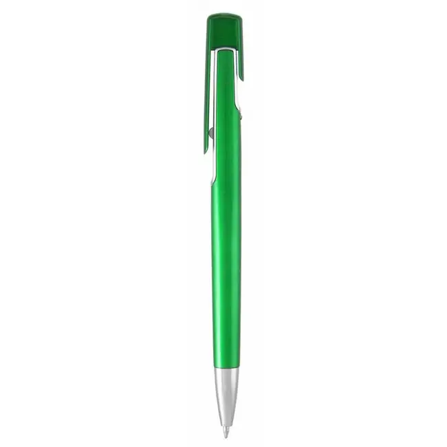 Ручка пластиковая матовая Серебристый Зеленый 3832-04