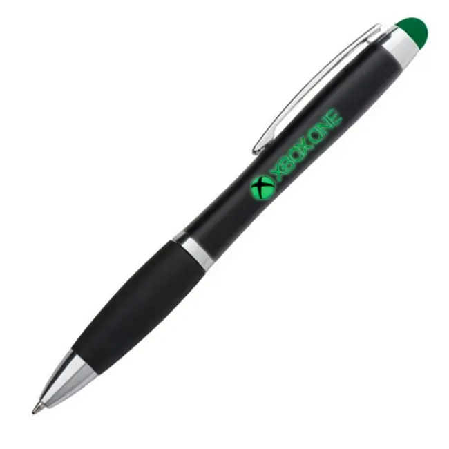 Ручка стилус пластикова Серебристый Зеленый Черный 13059-01