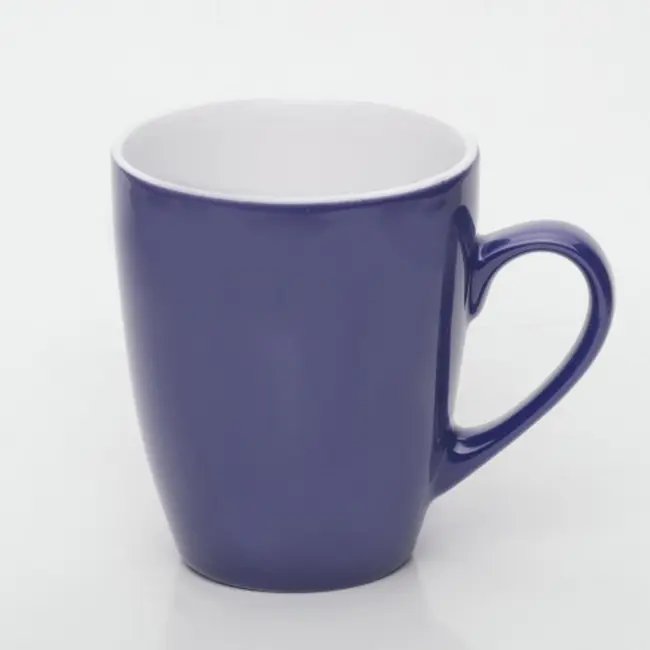 Чашка керамічна 340 мл Белый Темно-синий 5391-03