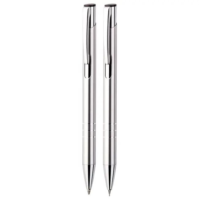 Набір ручка і олівець металеві Серебристый 5676-04