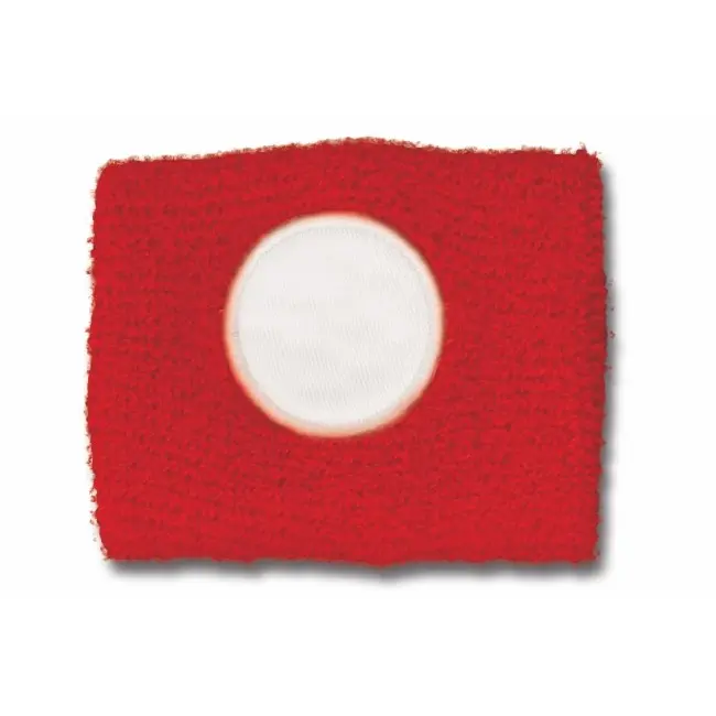 Повязка на запястье спортивкая хлопковая Белый Красный 6776-03