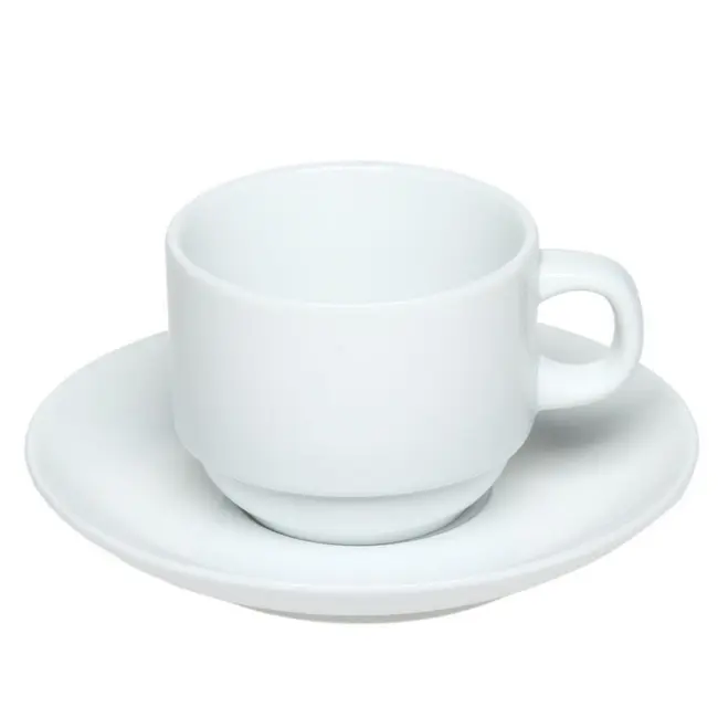Чашка з блюдцем Белый 1353-01