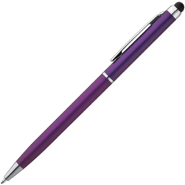 Ручка-стилус пластикова Серебристый Фиолетовый 4557-04