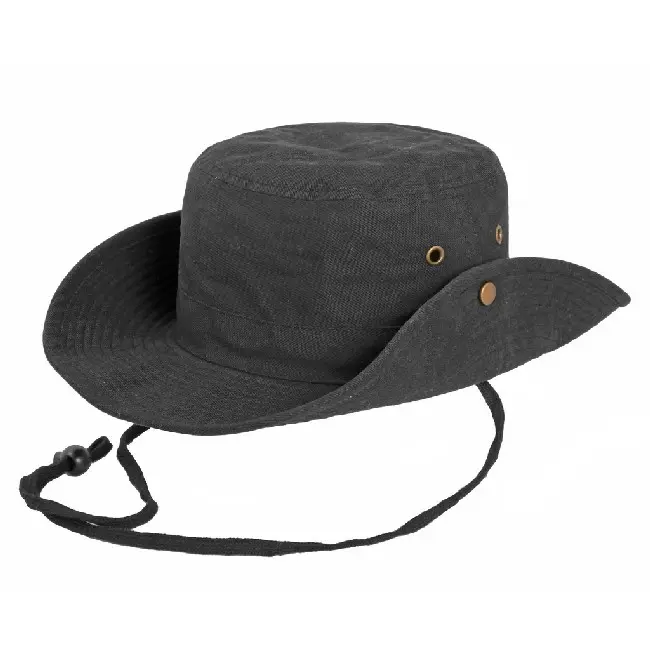 Шляпа из хлопка с кнопками для фиксации полей Черный 4636-03