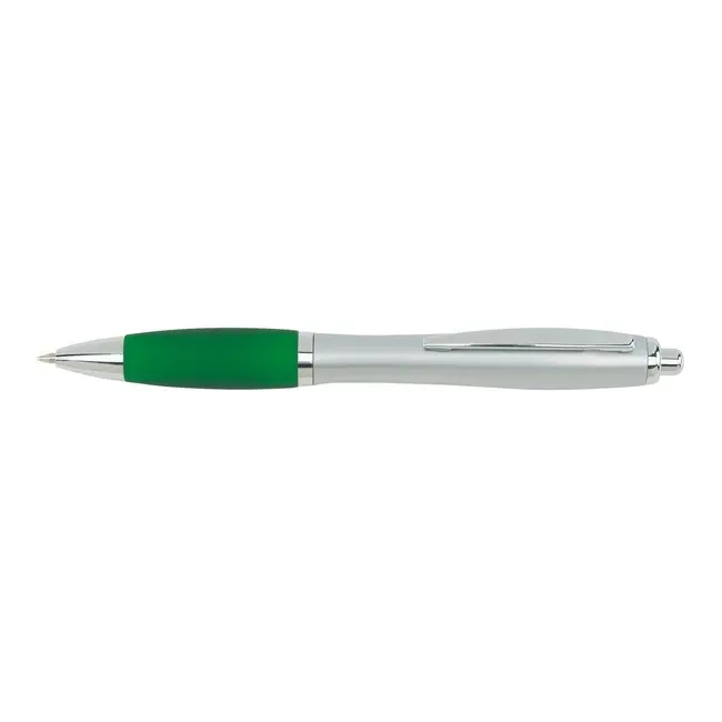 Ручка пластиковая Серебристый Зеленый 2787-08