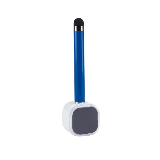 Набор ручка стилус с подставкой протиркой экранов Синий Черный Серебристый 2762-03