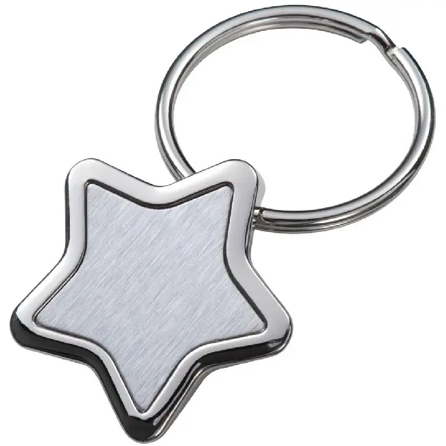 Брелок металлический звезда Серебристый 4684-01