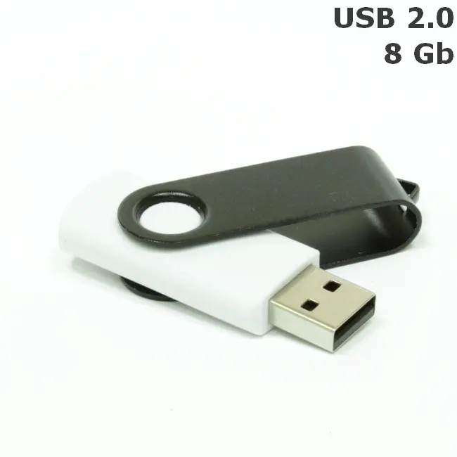 Флешка 'Twister' 8 Gb USB 2.0 Белый Черный 3673-15