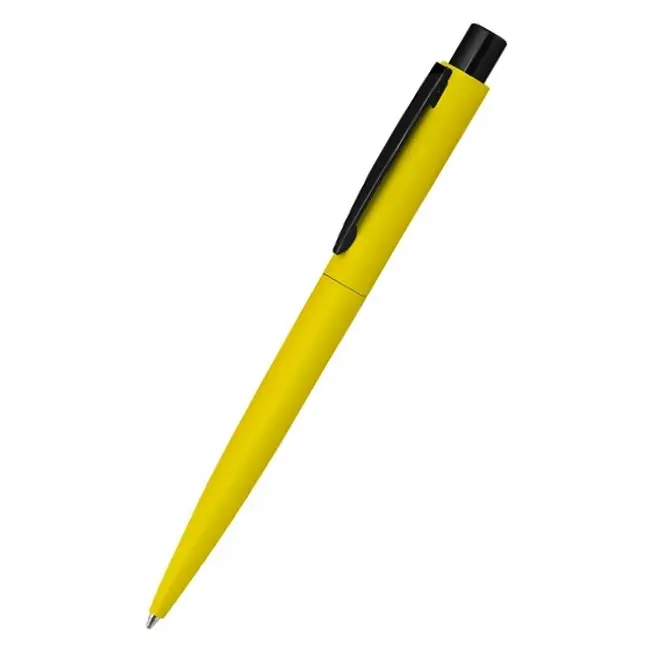 Ручка металлическая soft-touch Черный Желтый 12415-13
