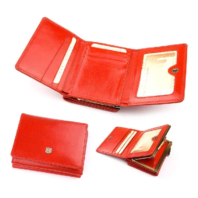 Бумажник женский кожанный с одним отделением Красный 4307-01