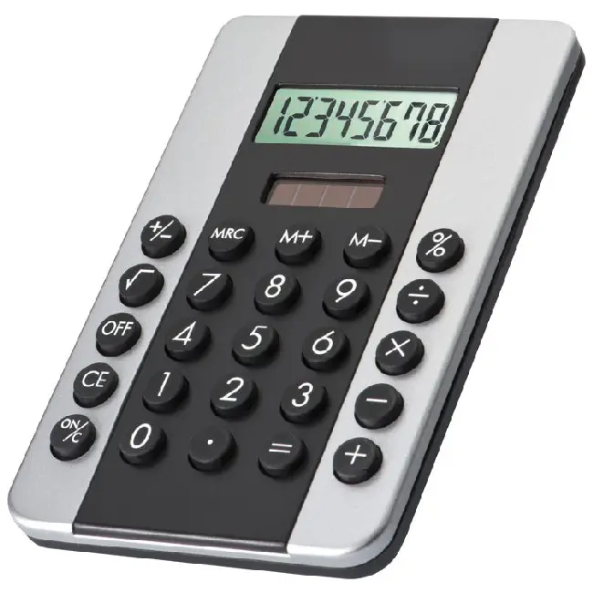Кишеньковий калькулятор дисплей 8 цифр Черный Серебристый 4578-01