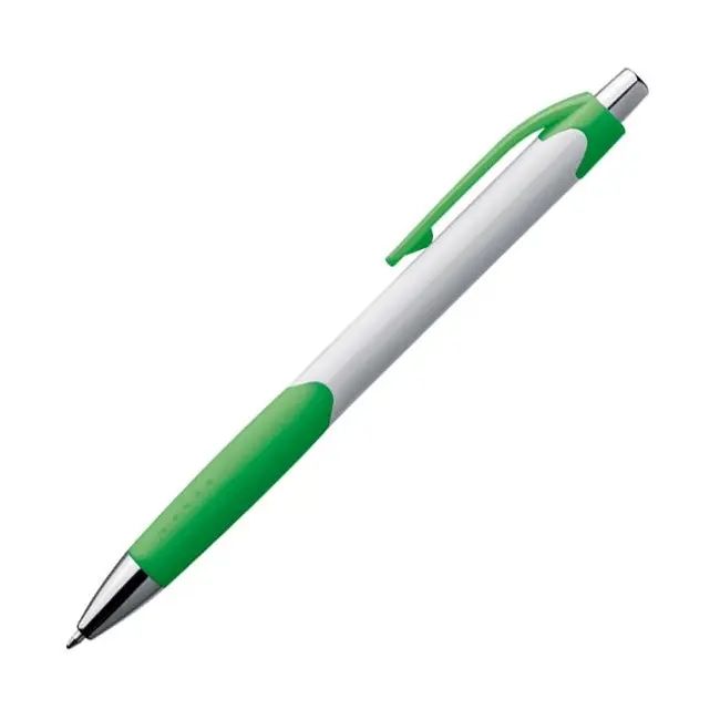 Ручка пластиковая Белый Серебристый Зеленый 4177-05