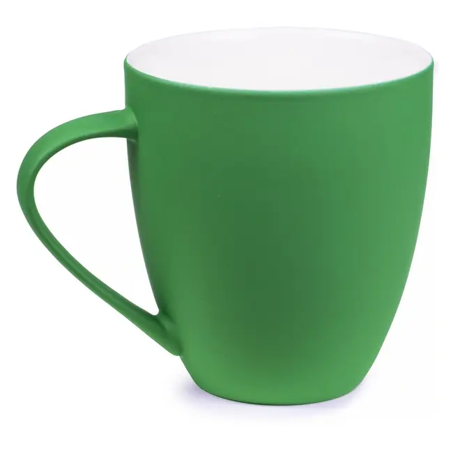 Кружка керамическая Белый Зеленый 12323-04