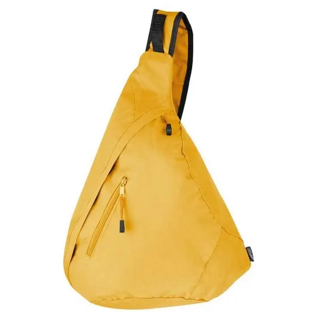 Рюкзак спортивный с одной шлейкой Черный Желтый 3730-04