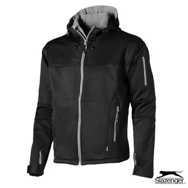 Куртка 'Slazenger' полиэстер флис 'Softshell' Черный Серый 6205-03