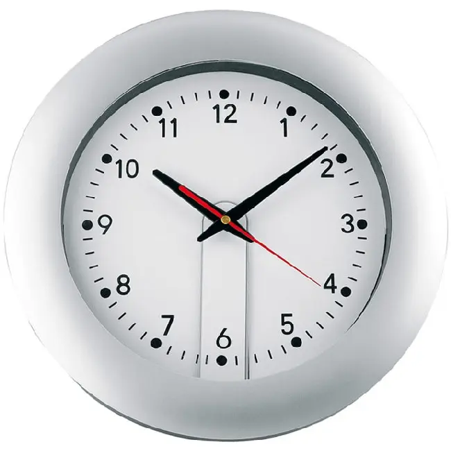Настенные часы с пластиковым корпусом Серебристый Красный Белый Черный 4460-01
