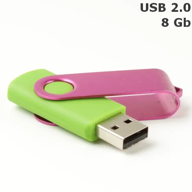 Флешка 'Twister' 8 Gb USB 2.0 Розовый Зеленый 3673-119