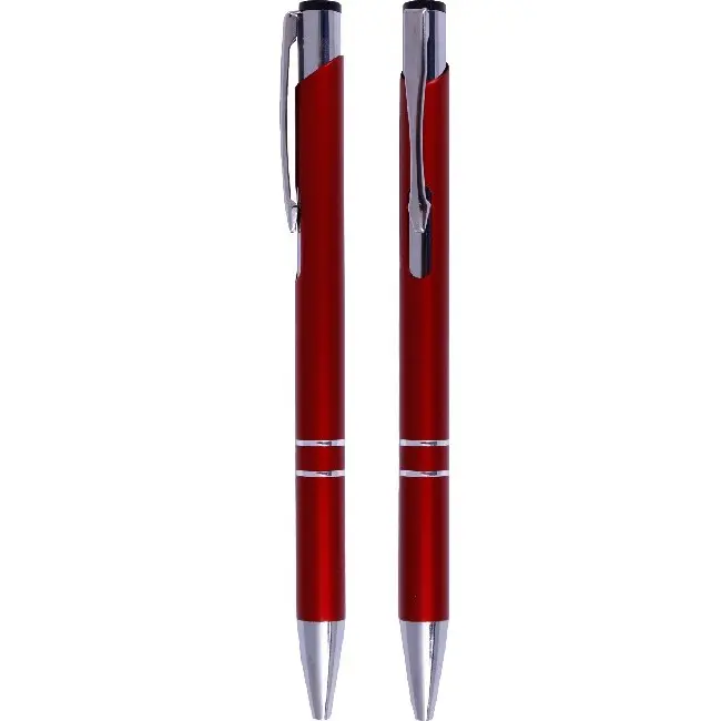 Ручка шариковая металлическая красная Серебристый Красный 4705-04