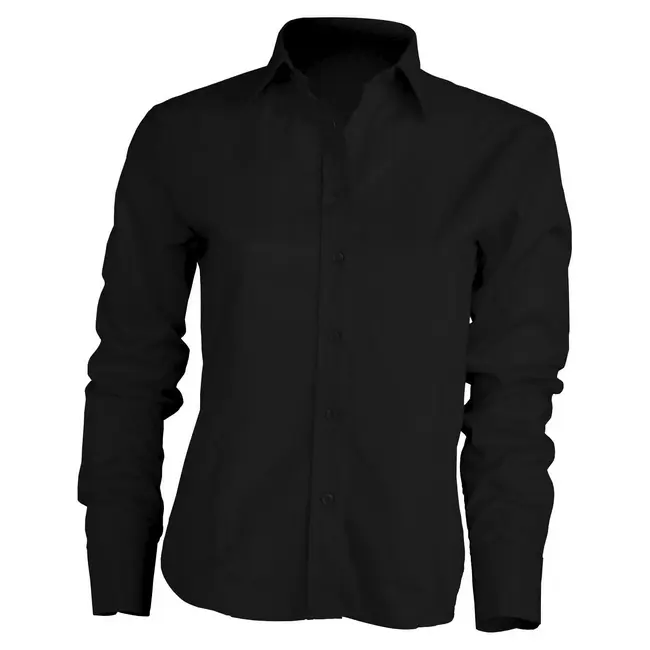 Рубашка 'JHK' 'CASUAL & BUSINESS SHIRT LADY' POPLIN BLACK Черный 1618-01