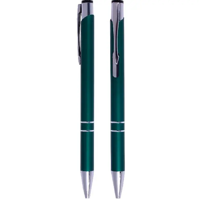 Ручка кулькова металева зелена Зеленый Серебристый 4705-02