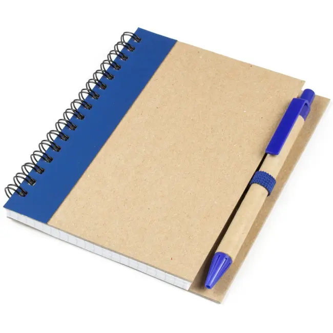 Блокнот A6 з ЕКО-ручкою із смугою синій Древесный Синий 6831-05