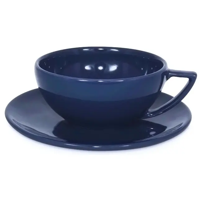 Чашка керамическая Rio S с блюдцем 280 мл Темно-синий 1808-08