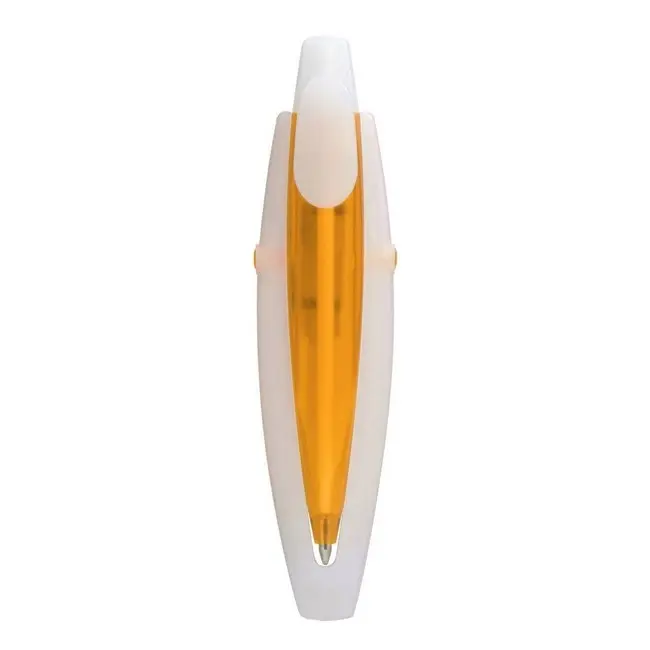 Ручка пластиковая Белый Оранжевый 7213-01