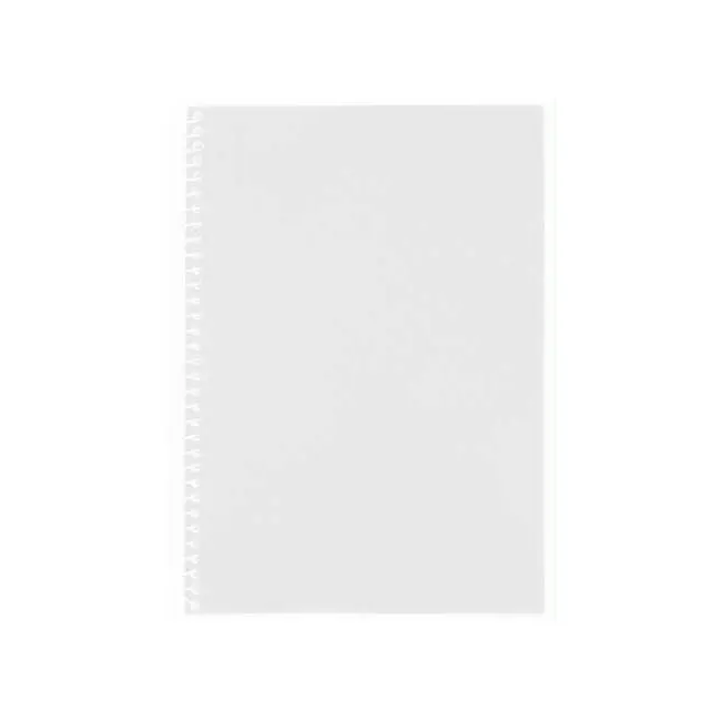Блокнот А5 80 листов с пластиковой обложкой белый Белый 5297-02