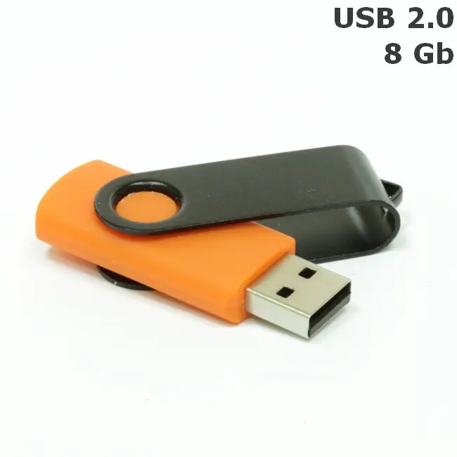Флешка 'Twister' 8 Gb USB 2.0 Оранжевый Черный 3673-25