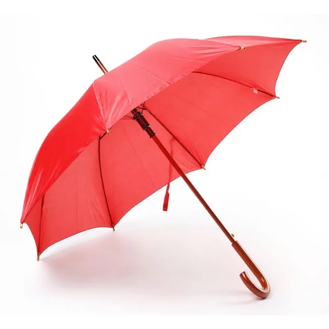 Зонт трость полуавтомат Красный 1465-08
