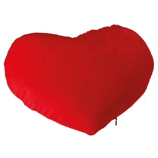 Подушка з плюшу у формі серця з чохлом на блискавці Красный 4941-01
