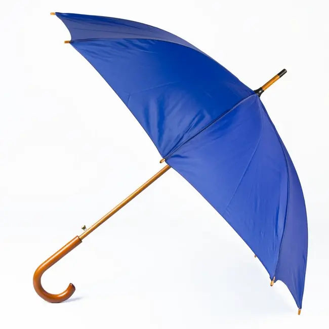 Зонт трость с деревянной ручкой Темно-синий 3671-02