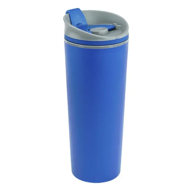 Термокружка пластикова Синий Серый 7191-03