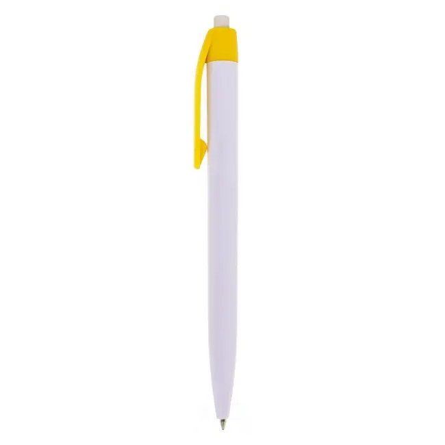 Ручка пластикова Белый Желтый 1887-05
