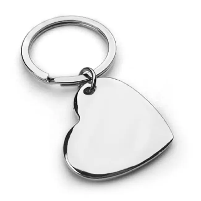 Брелок металлическое сердечко Серебристый 5280-01