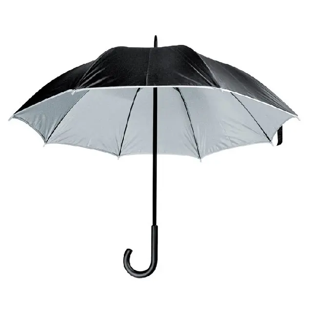 Зонтик трость двойной слой нейлона нижний серый Черный Серый 4352-02