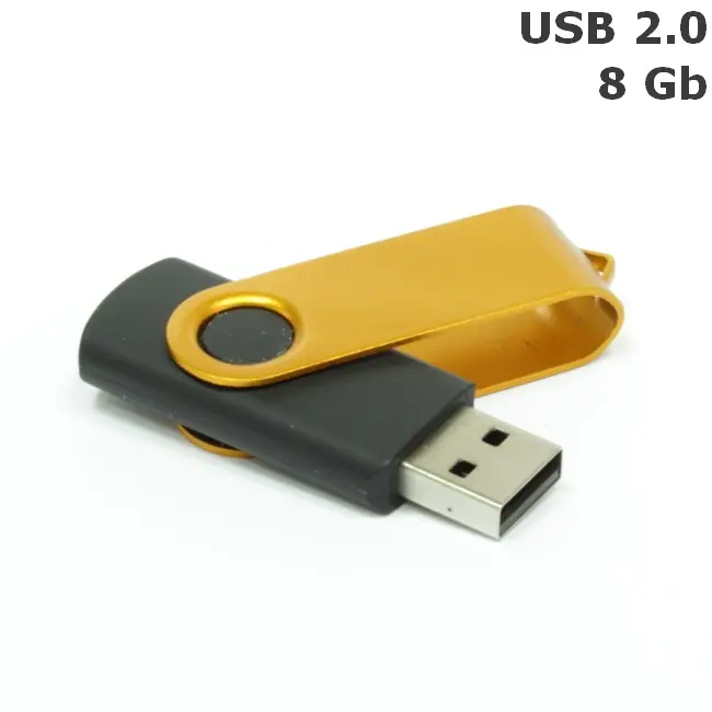 Флешка 'Twister' 8 Gb USB 2.0 Черный Золотистый 3673-63