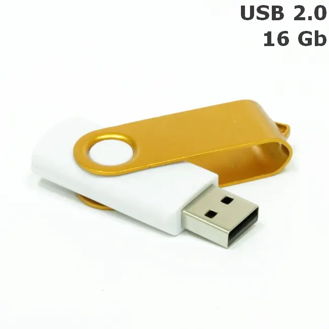 Флешка 'Twister' 16 Gb USB 2.0 Белый Золотистый 3675-01