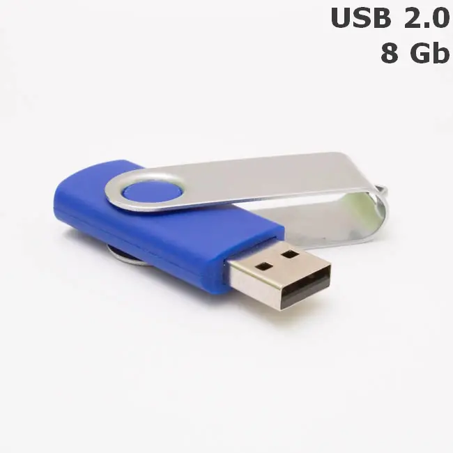 Флешка 'Twister' 8 Gb USB 2.0 Серебристый Синий 3673-114