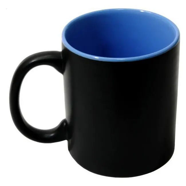 Чашка керамическая матовая 340мл Голубой Черный 7349-07