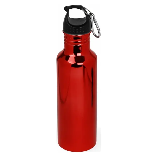 Бутылка металлическая 750мл Черный Серебристый Красный 14648-01