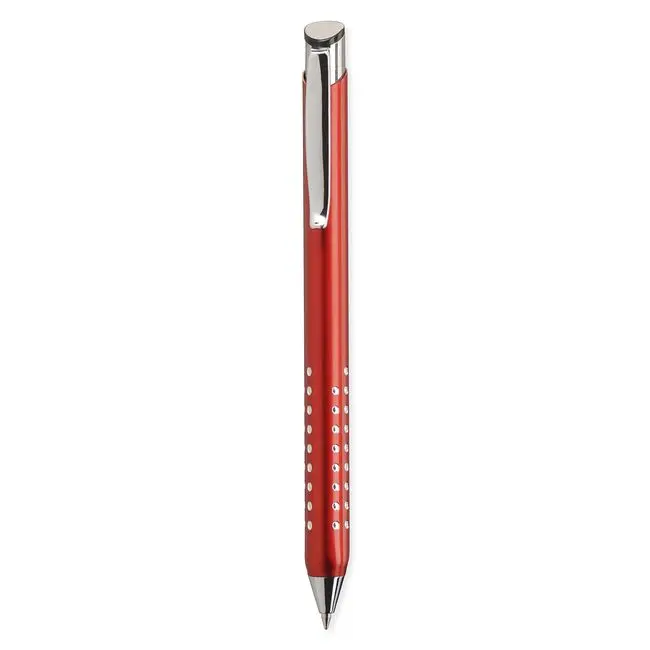 Ручка металева трикутної форми Серебристый Красный 5656-02