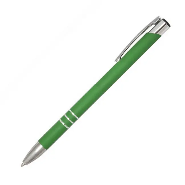 Ручка металлическая с покрытием Soft Touch Зеленый Серебристый 8945-02