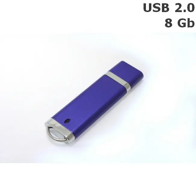 Флешка пластикова 8 Gb USB 2.0 Синий Серебристый 6094-02