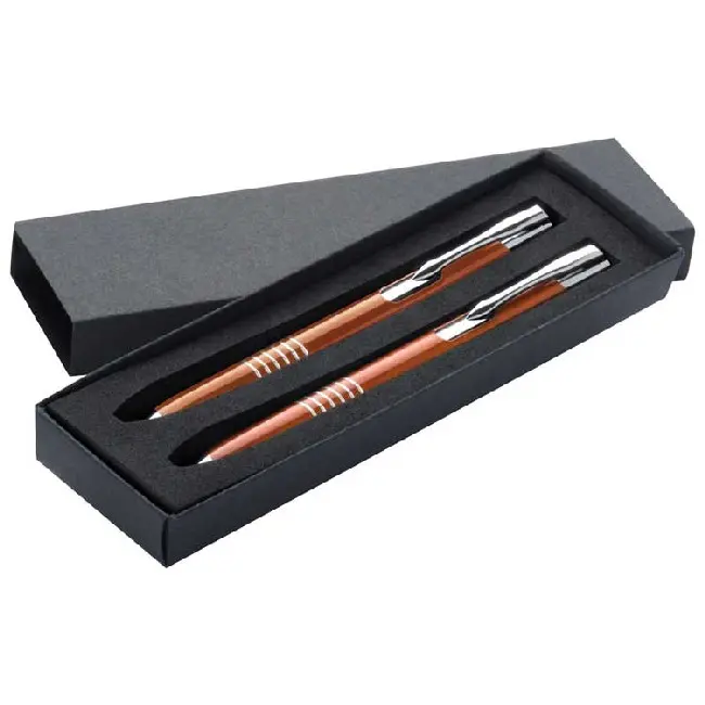 Набор - шариковая ручка и карандаш Серебристый Оранжевый 4843-05