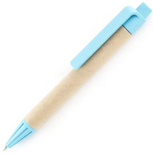 Ручка ЭКО короткая Голубой Древесный 3602-02